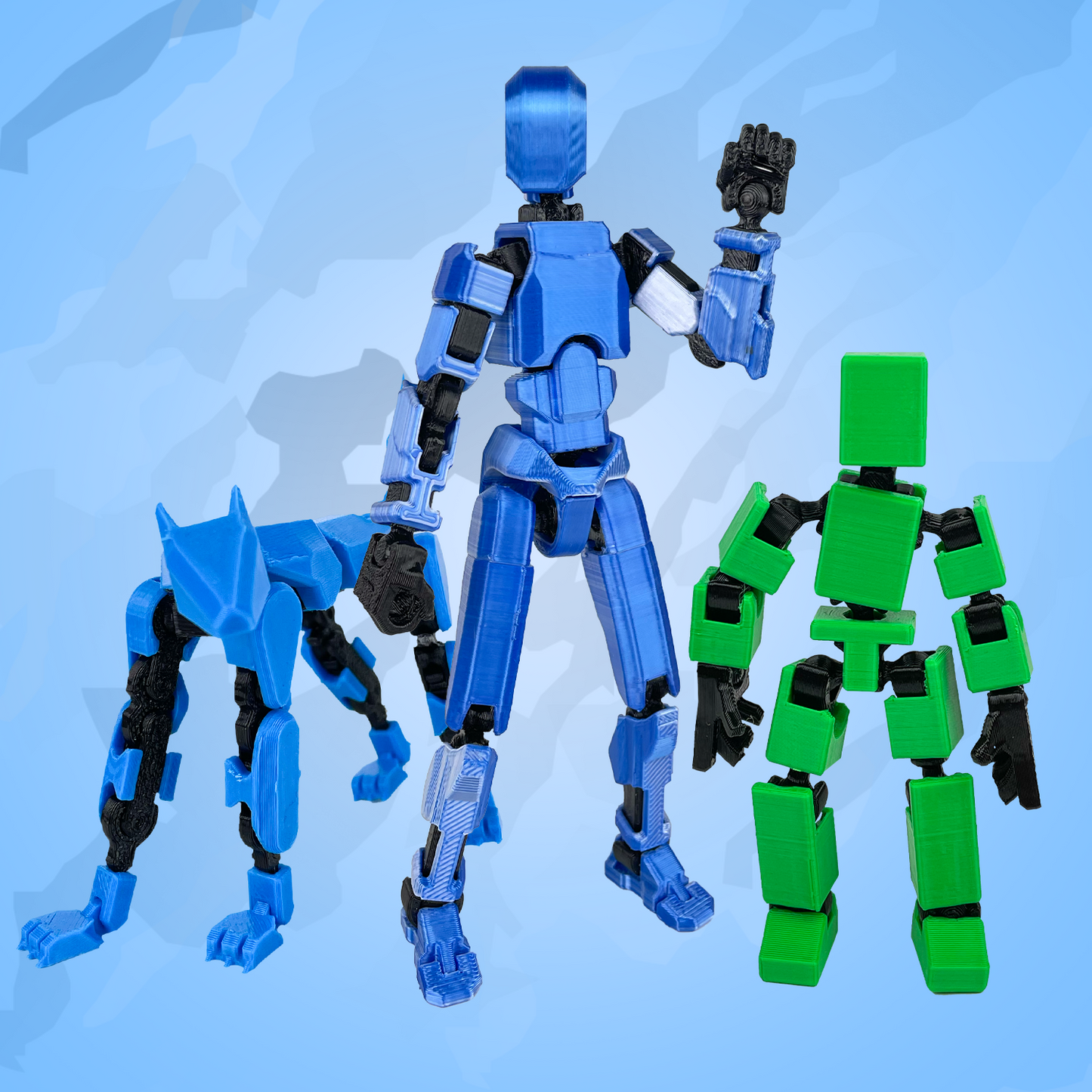 Mini Štěňátko Modrý + Mikro Zelený + Mini Modrý