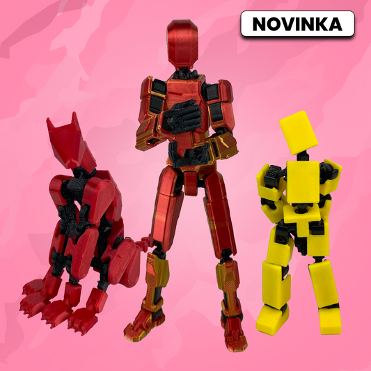 Mini Štěňátko Červený + Mikro ŽLUTÝ + Mini ČERVENÝ