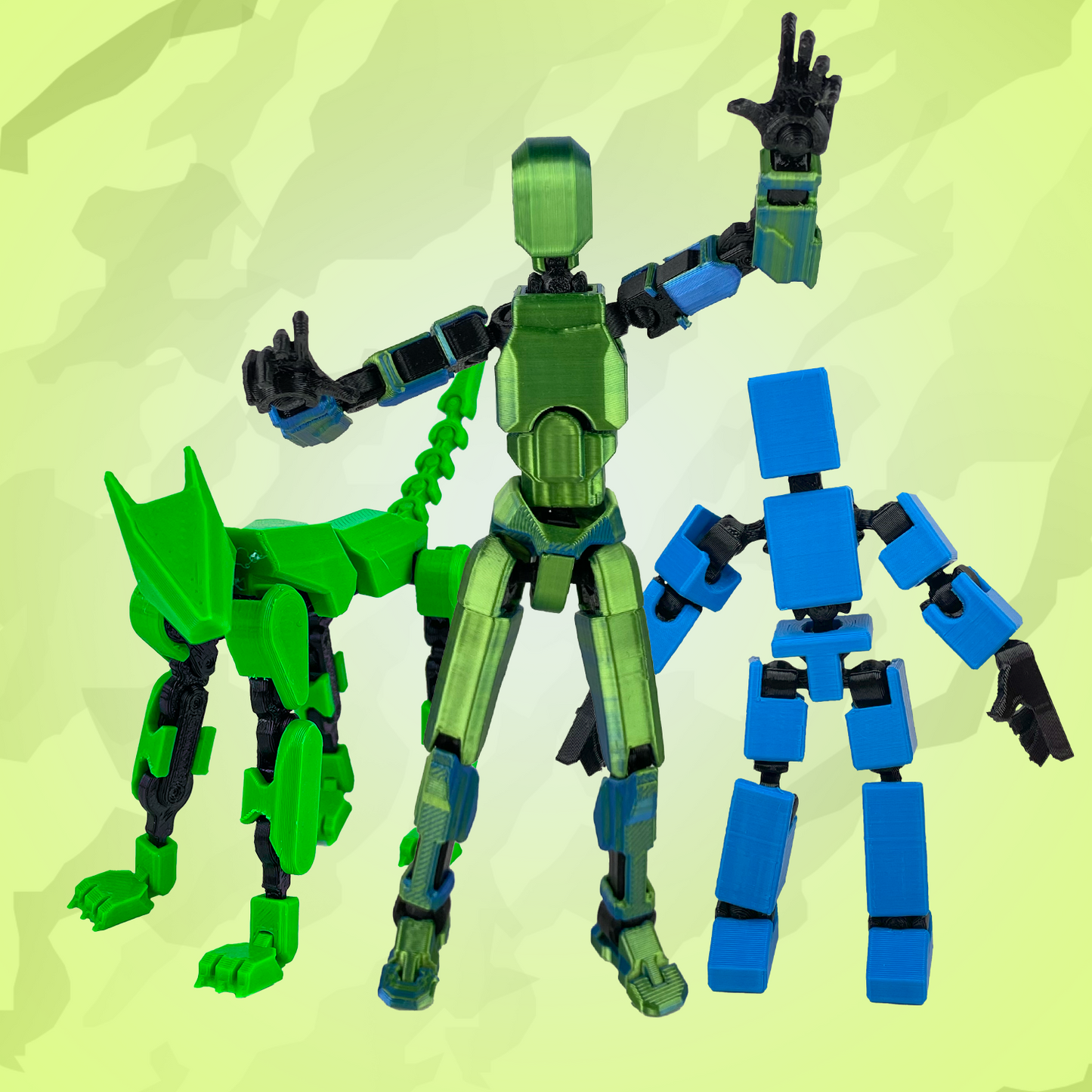 Mini Štěňátko Zelený + Mikro Modrý + Mini Zelený