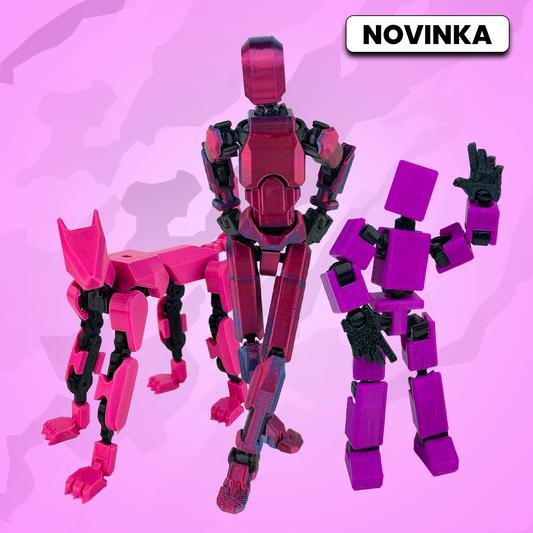 Mini Štěňátko Růžová + Mikro Fialová + Mini Růžová