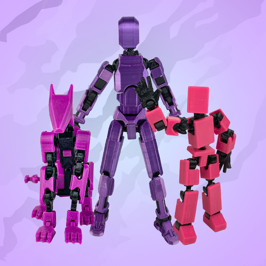 Mini Štěňátko Fialová + Mikro Růžová + Mini Fialová