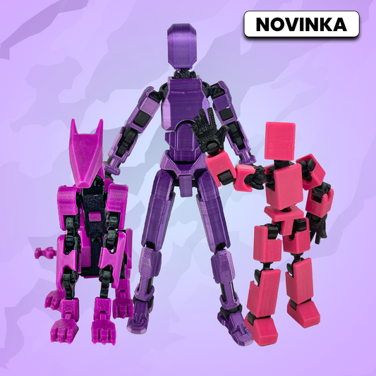 Mini Štěňátko Fialová + Mikro Růžová + Mini Fialová